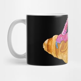 Watercolor croissant - fairy unicorn Mug